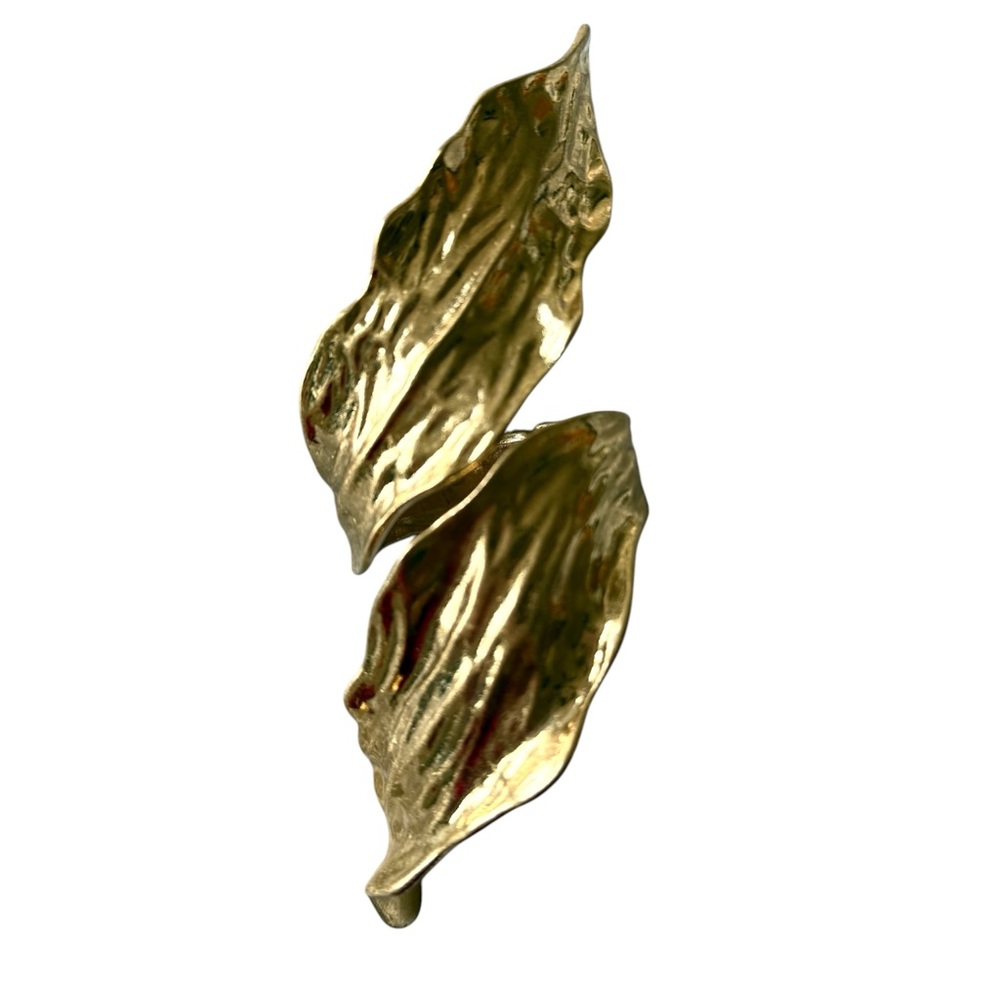 Gold Vintage Avant Garde Textured Large Statement Bracelet